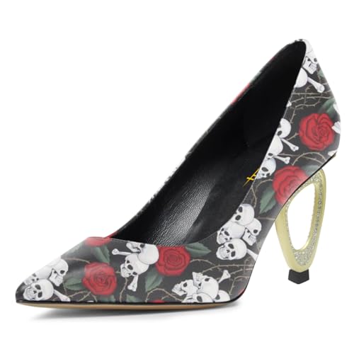 Milooey shoes Womens Classic Pointed Toe Pumps Chic High Heels Slip On Daily Shoes for Party Dating Dress Daily Size 4-16 US