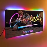 Personalized Name Mirror - Custom Light Up Mirror LED Light - Customized Name Sign for Wall Decoration - Bedroom Decoration Night Light - Anniversary Valentine's Day Birthday Gifts for Him Her Couples