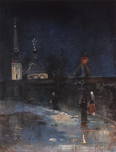 Impression sur toile Savrasov Frosty Night pour habiller un mur vide de salon peinture 60x90