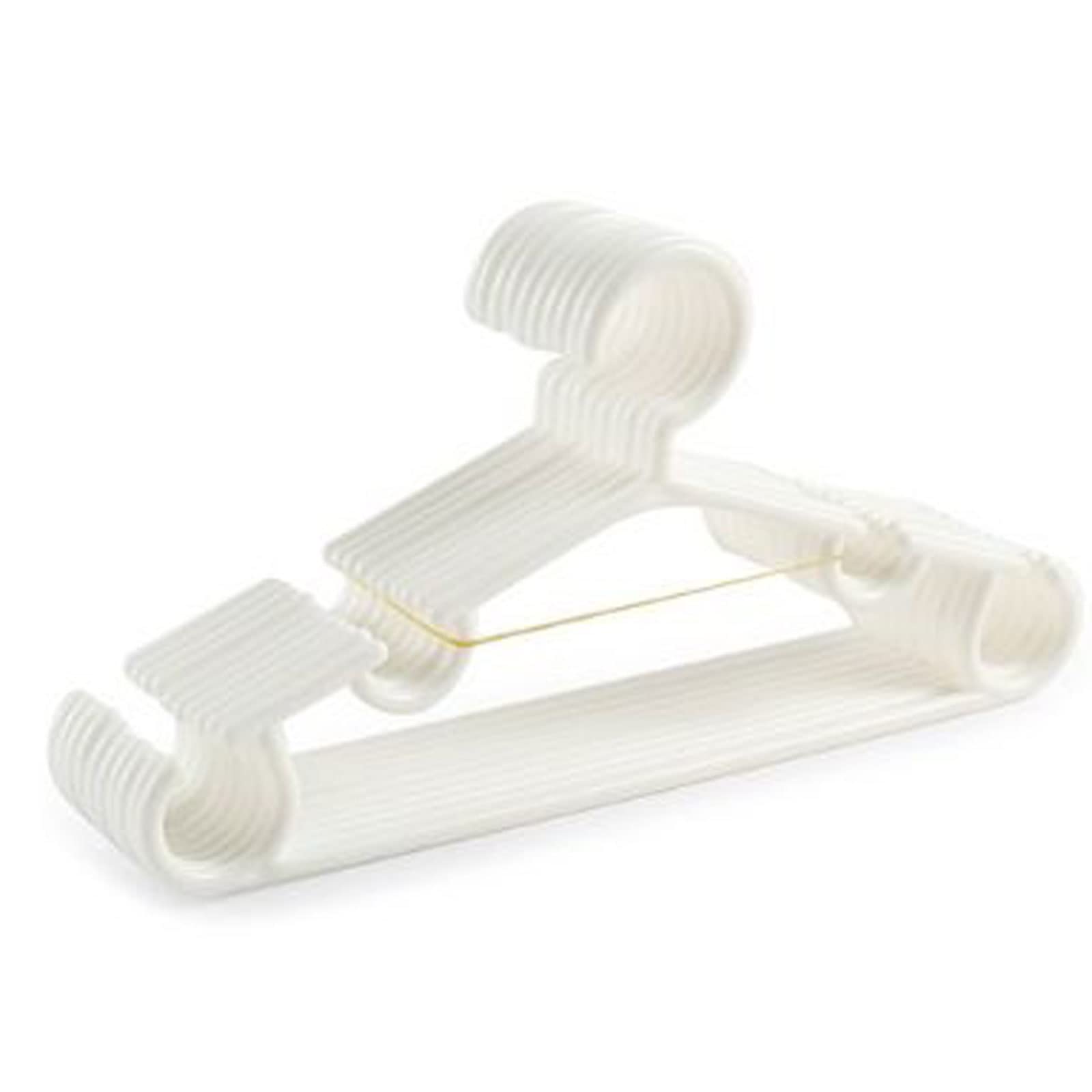 JINGYAN Standard Hangers Genuine Plastic Portable Hanger Coat Hook Clothing Storage Rack(White)
