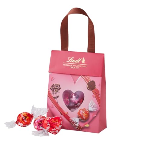 【Lindt公式】リンツ Lindt チョコレート リンドールバッグ 6個入 ピンク バレンタイン ギフト ショッピングバッグS付