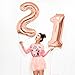 21st Birthday Decorations - Rose Gold 21 Balloon Number, Cake Topper and Sash, Confetti Balloons, Happy Birthday Banner for Girls 21st Birthday Party Supplies