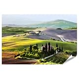 islandburner Poster Toskana Landschaft Sonnenaufgang 