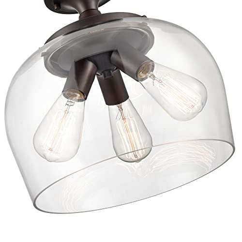 Millennium 9713-Ch Transitional Three Light Semi-Flush Mount From Ashford Collection In Chrome Finish #TOP1