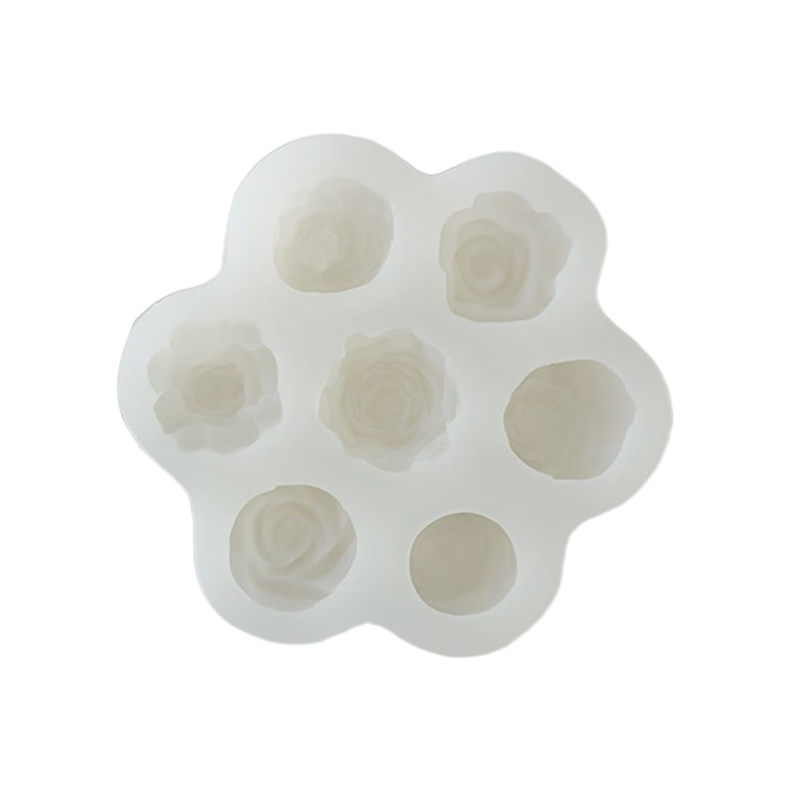 NEWFT Flower Candle Silicone Mold for Handmade Desktop Decoration Gypsum Epoxy Resin Candle Mould for Home Decorations