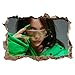 Adesivo da parete 3D wall sticker murales billie eilish decalcomanie decorative carta da parati poster rimovibile autoadesivo autoadesivo camera da parete decorazioni da parete 50x70cm