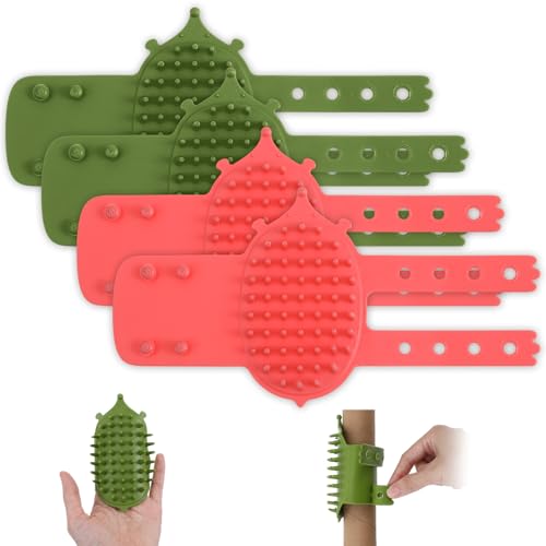 4pcs Cat Face Scratcher, Adjustable Silicone Cat Self Groomer Cor...