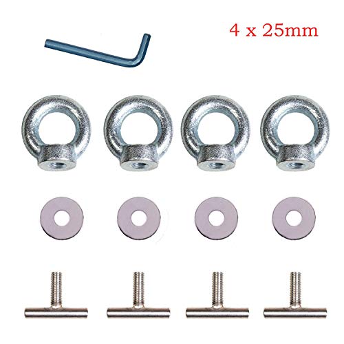 Preisvergleich Produktbild Wida - Edelstahl Befestigungsschrauben 25mm T-Schrauben Rastschiene Multiflexboard Multivan Bus T5 / T6 Befestigungen Ladungssicherung (4 x 25mm)