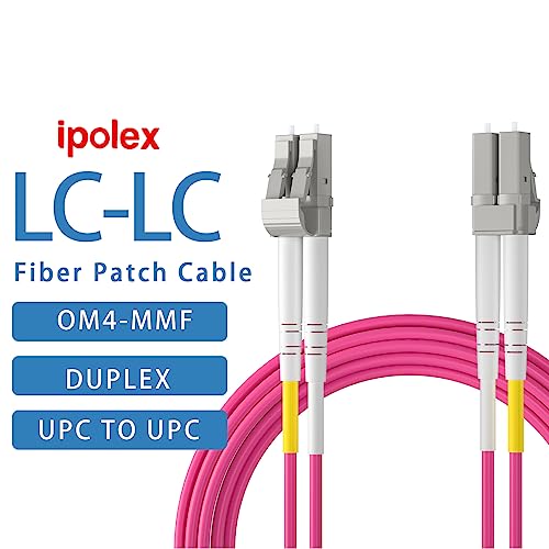 ipolex LC to LC Fiber Patch Cable Multimode, 10/40Gb OM4 Fiber Optic Cable, Duplex 50/125μm Fiber Optic Internet Cable - Image 2