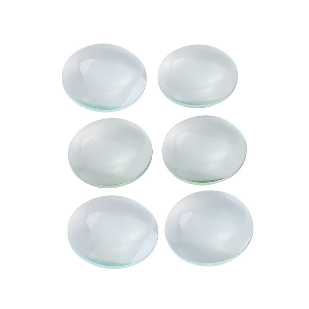 Hemobllo6pcs Double Convex Glass Lens Optical Lens 3cm/5cm/5cm Diameter 50mm/100mm/300mm Focal Length for Labs