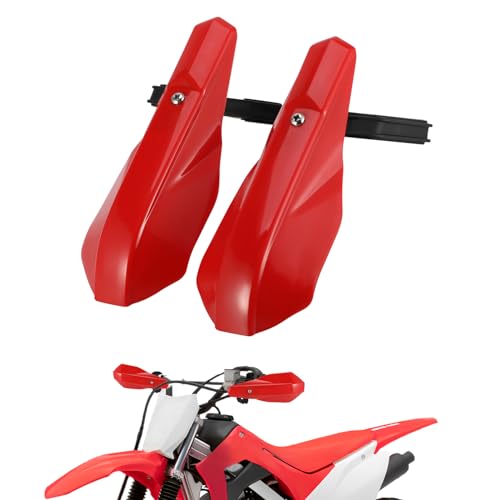 AnXin Motorrad-Handprotektoren 22 cm und 28 cm Lenkerschutz Universal für CRF110 CRF50 CRF125 XR100 CRF 70 CRF80 CR 85 XR70 XR80 Dirt Pit Bike ATV, Rot