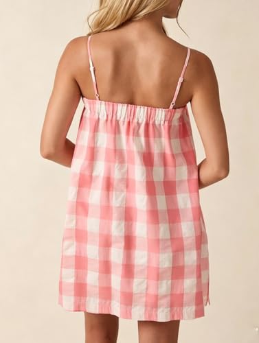 Image of Women Boho Floral Mini Cami Dress Spaghetti Strap Flowy Sling Dress Graphic Backless Summer Holiday Sundress