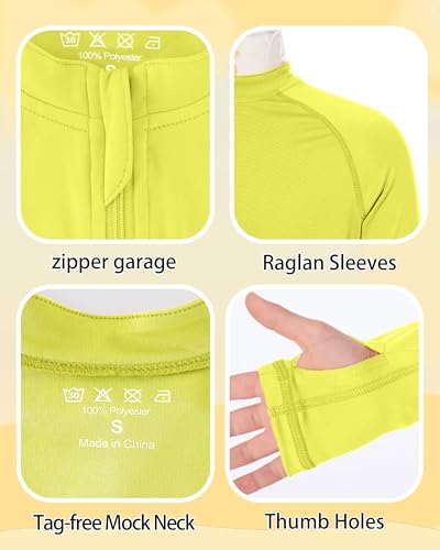 Image of Roadbox UPF 50+ Boys Zip Up Rash Guard Kids Long Sleeve Swim Shirt