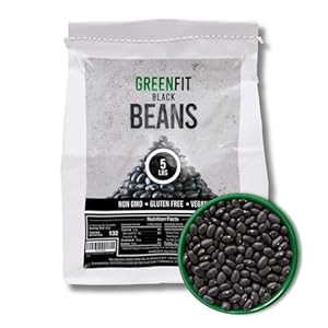 Greenfit Black Beans – 5lbs Bulk Bag | Non-GMO, Gluten-Free, Vegan-Friendly | Premium Quality, Plant-Based Protein, Healthy & Versatile for Cooking & Meals