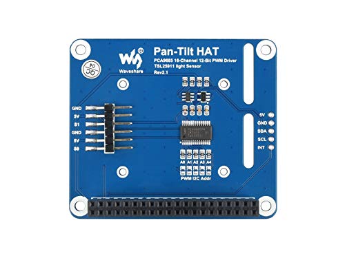 Waveshare CAPPELLO Pan-Tilt 2-DOF Compatibile con schede madri Raspberry Pi Serie/Jetson Nano