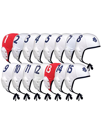 Waterpolo Set 15 - Waterpolo Set 15 Caps Set - White, One Size