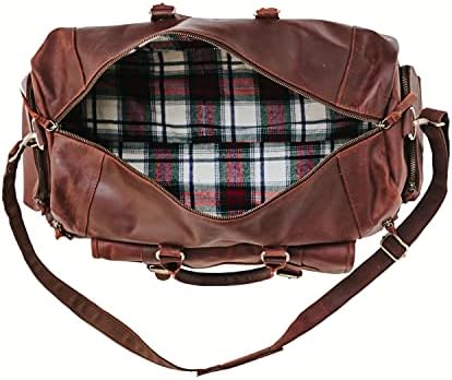 HUNT COUNTRY Leather Duffle Bag – Leather Weekender Bag for Men and Women (Color: Mahogany), Full Grain Leather Overnight Travel Bag, Carry-on Bag, Airplane Bag 7 HUNT COUNTRY Leather Duffle Bag – Leather Weekender Bag for Men and Women (Color: Mahogany), Full Grain Leather Overnight Travel Bag, Carry-on Bag, Airplane Bag