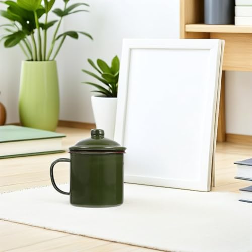 Gobelets émail vert à poignée antidérapante et design rétro résistant - 6