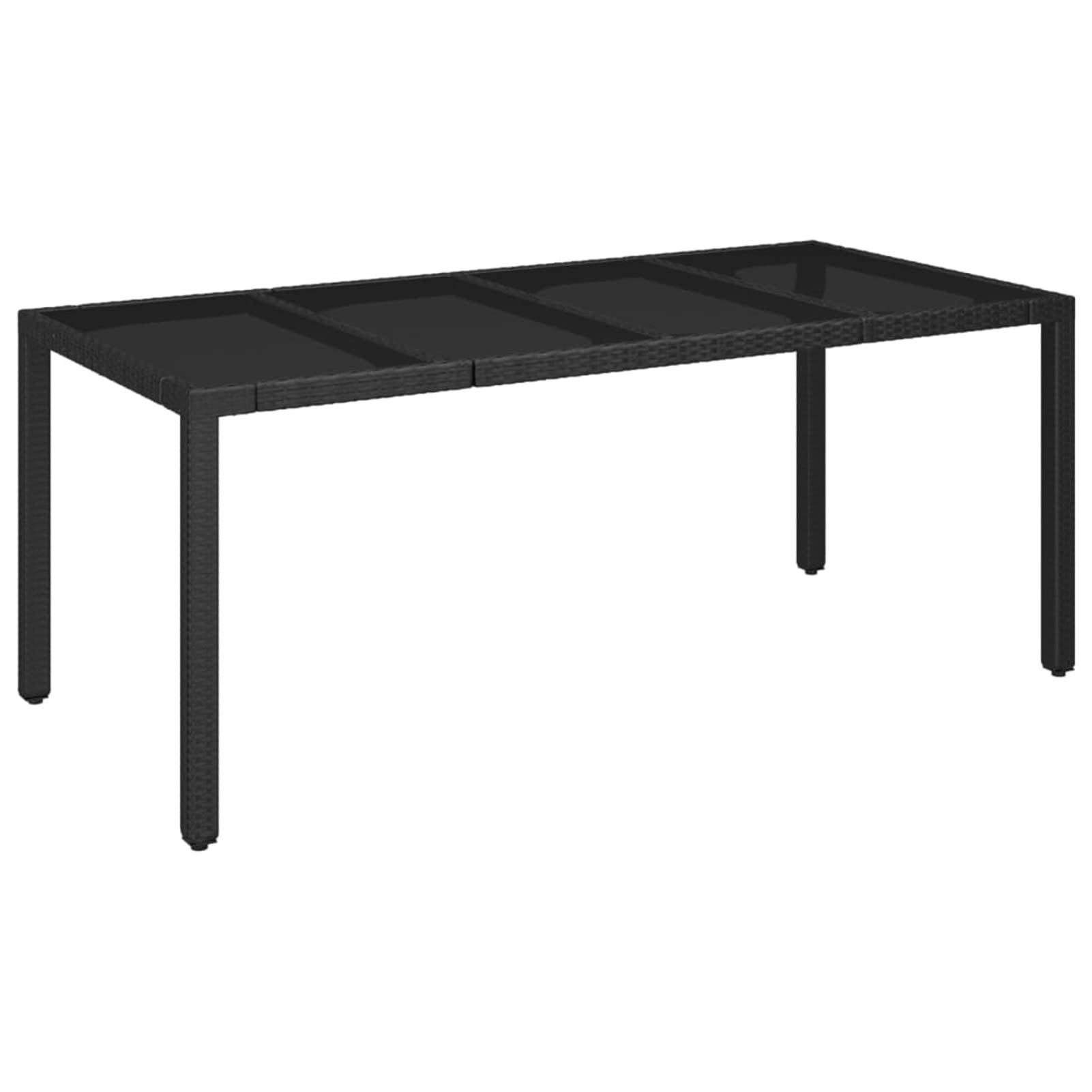 Gecheer Salon de jardin 9 pièces pour 8 personnes, table de jardin avec plateau en verre et fauteuils, meubles de terrasse, meubles de jardin