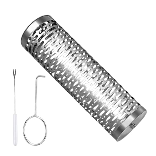 Cesta de asador rodante de acero inoxidable para verduras en barbacoa y camping exterior 2