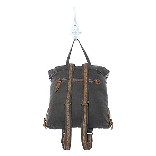 Myra Bag Honey Bee Cowhide & Upcycled Canvas Backpack S-11623