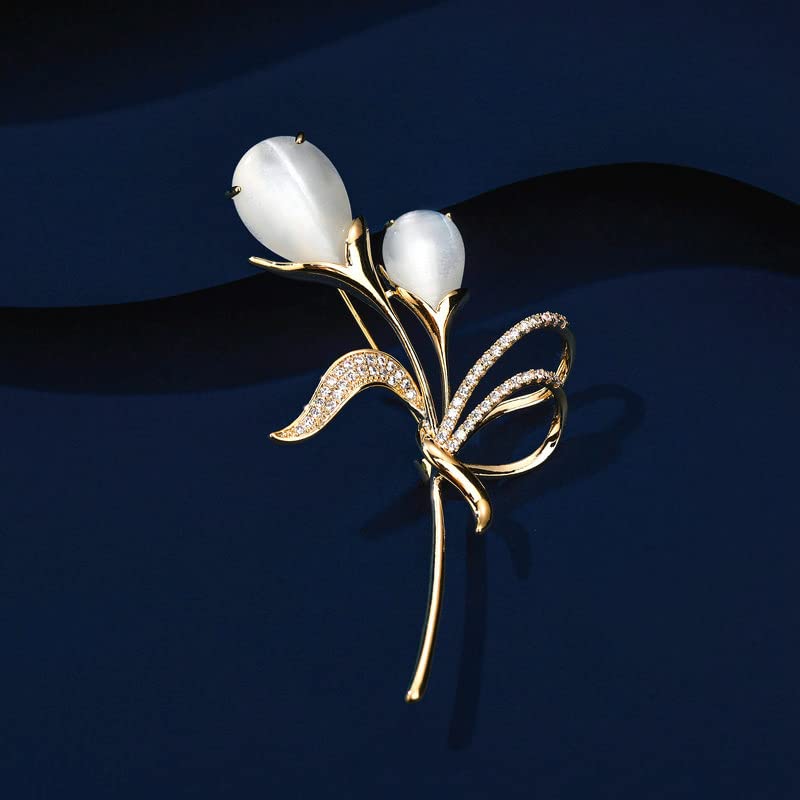 Image of 14K Gold Sunflower Coat Brooches for Women, Suit Cardigan Pin for Stylish Casual Wear, Small Brooch