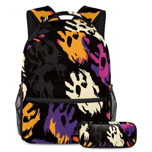 Sac à dos grand format Art abstrait Paw Print 41 confortable pour élèves