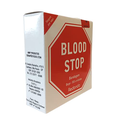 Kit 2 Cx Blood Stop Curativo Redondo C/500 Unids cada - Bege