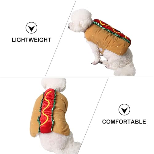 Disfraz para perro Kisangel Hot Dog talla L naranja miniatura 6