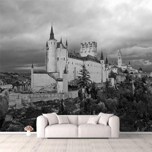 Papier peint mural 3D effet trompe-l'œil château rétro de qualité supérieure - 2