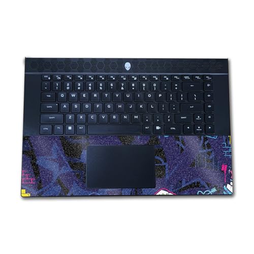 Image of Glossy Glitter Laptop Skin Compatible with Alienware M16 R2 (2024) - Gamer Tag - Premium 3M Vinyl Protective Wrap Decal Cover - Easy to Apply | Crafted in The USA by MightySkins