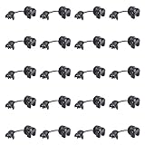 Heyiarbeit 100pcs Round Strain Relief Bushing 13.1mm Length Round Cable Wire Strain Relief Bush Grommet for Electric Insulation Protection Cable Cord Buckle Sleeve 5P-4 Black Tone