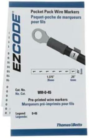 WM-0-45, Wire Labels & Markers WRE MKR BK-3X5 VNYL CLTH L0-45-10EA