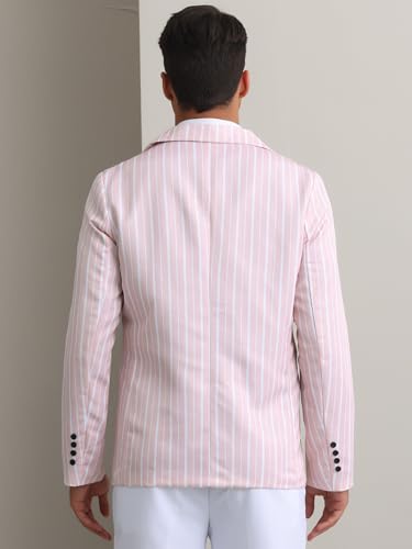Lars Amadeus Striped Blazers for Men's One Button Slim Fit Contrasting Color Suit Jacket Business Stripe Sports Coats3