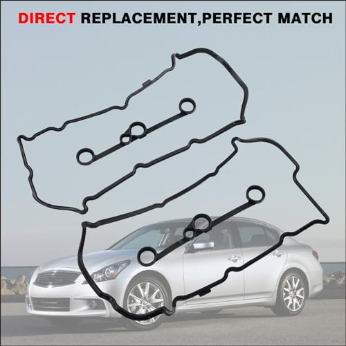 Image of Valve Cover Gasket Set Compatible with Infiniti Nissan Vehicle EX37 FX37 G37 M37 Q40 Q50 Q60 Q70 Q70L QX50 QX70 370Z 2008-2020, Replace#13270-EY01A 13270-EY01B