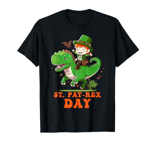 St Pat Rex Day Happy St Patrick Day T-Rex Leprechaun T-Shirt