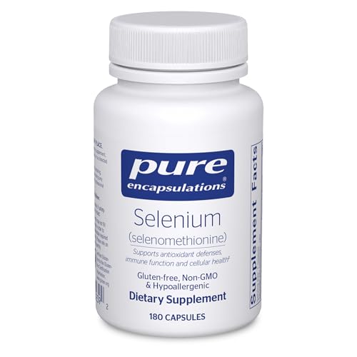 Pure Encapsulations Selenium - 200 mcg - for Healthy Cellular Function, Immune System & Antioxidant Defenses - Mineral Supplement - Vegan & Gluten Free - 180 Capsules