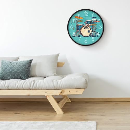 Horloge murale silencieuse cuisine sans tic-tac ronde 25cm