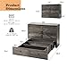 AMERLIFE Queen Murphy Bed with Storage & Charging Station, Farmhouse Murphy Cabinet with Foldable Panel, Noisy Free, for Living Room, Guest Bedroom, Office, Rustic Grey
