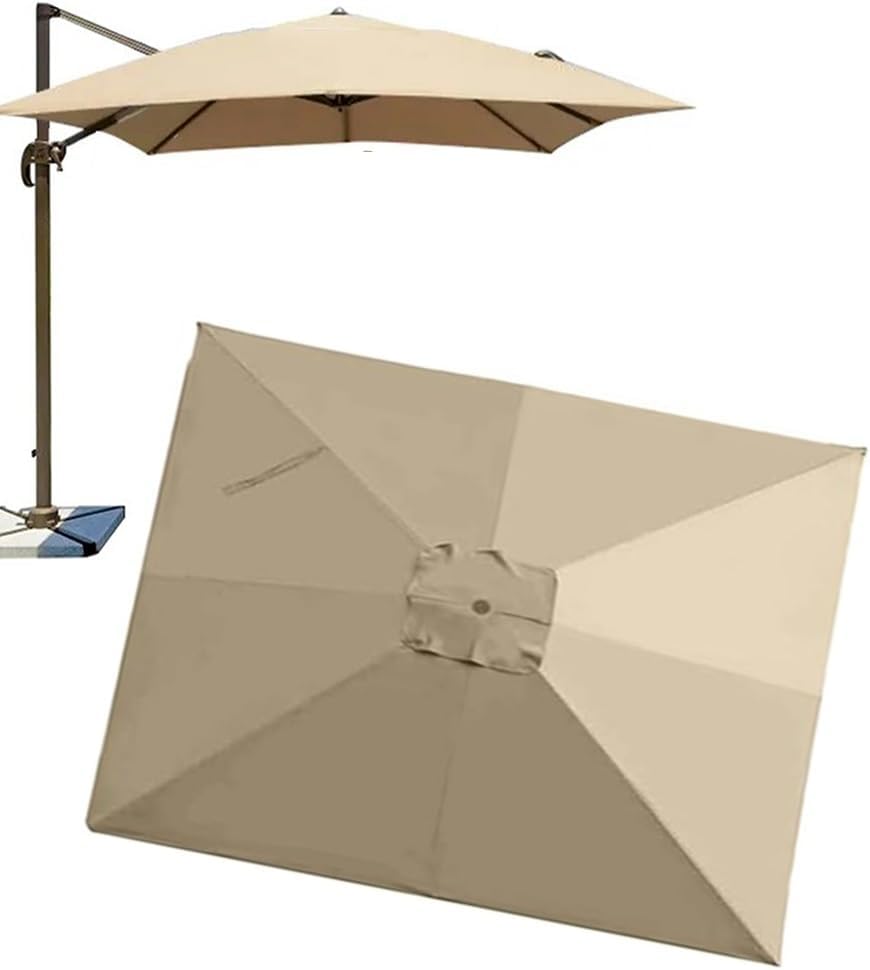 10'×13' Cantilever Umbrella Replacement Canopy - Durable Rectangular Patio Umbrella Cover for Garden, Pool, and Outdoor Offset Parasol Protection
