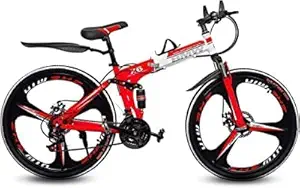 Dunedin Foldable Adventure Sports Cycle 26 inches Wheel Size All-Mountain Bike, 17 inches Steel Frame 21 Speed and Disc Brake for Unisex (Yellow) Over 23 Years