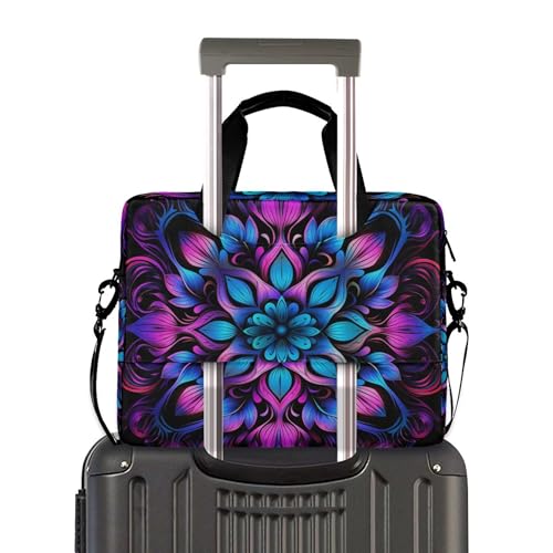 Funda para laptop Mandala Flower Neon 13-15.6 pulg miniatura 3