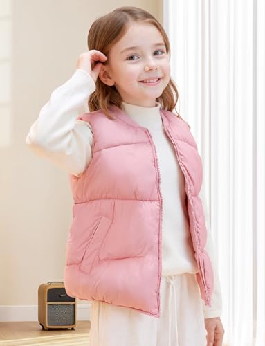 Happy Cherry Girls Boys Puffer Vest Winter Warm Lightweight Sleeveless Snow Vest Padded Waistcoat3