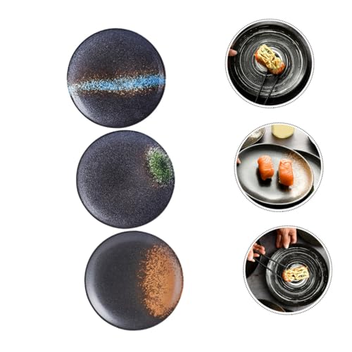 Assiettes céramique vaisselle ronde durable au design épuré