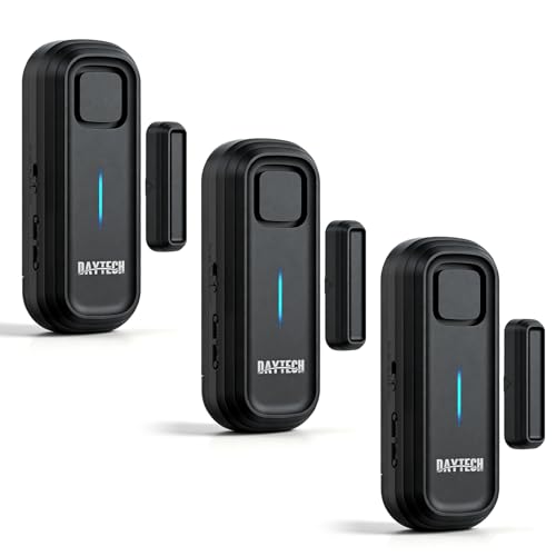 Image of DAYTECH Freezer Door Alarm with Delay 1 /2 /3 /4 mins When Left Open Window Chime Close Doors Reminder Refrigerator Door Alarm 0 to 120 dB for Fridge Home Store Office 3 Packs Black