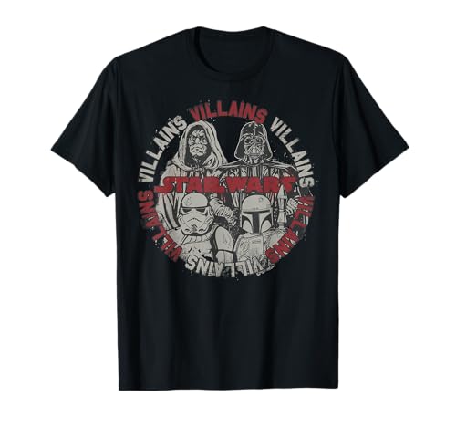 T-shirt Star Wars Villains noir avec logo circulaire pour homme et ado