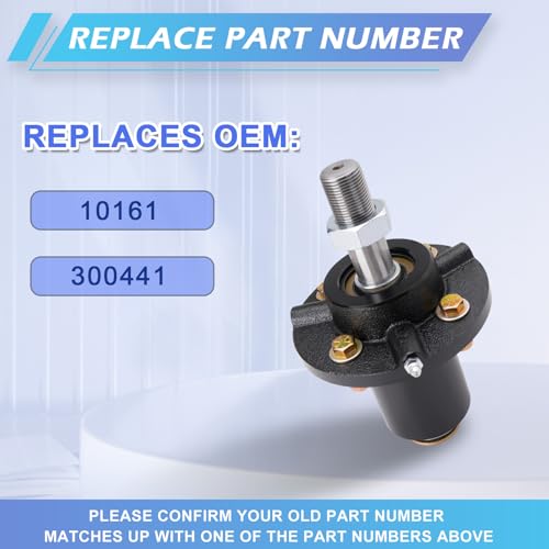 JXJKCZ 300441 10161 Mower Spindle Assembly Parts Compatible with 50 60 inch Deck with Dixie Chopper Short Shaft Zero Turn Mowers Replaces 10161-HD 285-462 by JXJKCZ - Used condition - Image 3