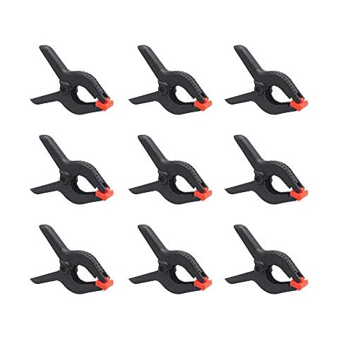 Pinzas de Resorte CESFONJER 9 Pcs Nylon Reforzado Cover