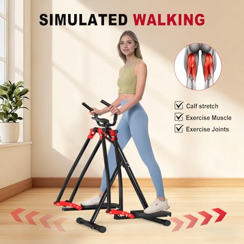 Image of HOTWAVE Air Space Walker, Foldable Elliptical Exercise Machine | Gentle on Joints & Low-Impact. 350lb capacity. Cross trainer stepper. Home gym equipment.