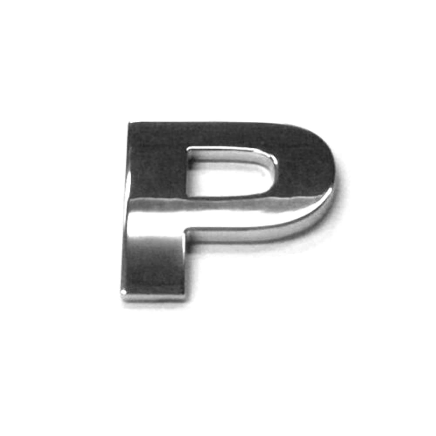 Chrome Letters Digits Numbers Signs Self Adhesive 3D Emblem Decal Badge Sticker for Car Van Home Decor - Letter P